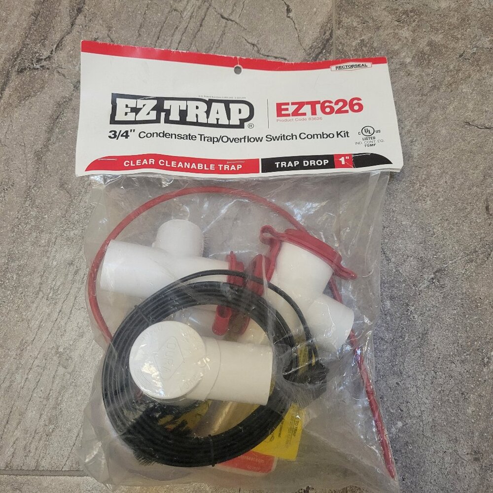 Rector Seal EZT626 EZ TRAP condensate trap/overflow switch combo kit